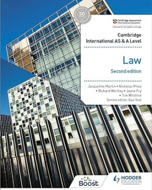 Cambridge International AS and A Level Law 2nd Edition by Jayne Wilshire