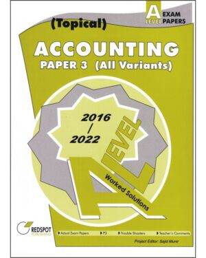 A LEVEL ACCOUNTING P3 (TOPICAL) SOLVED PAST PAPERS