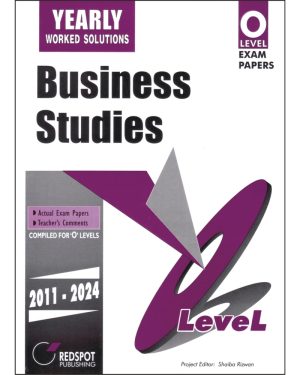 Cover of O Level Business Studies (Yearly) Solved Past Papers 2011–2024 including Paper 1 and Paper 2 with full worked solutions