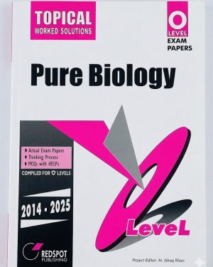 O Level Pure Biology Topical 2009-2025 Paper 1 and Paper 2 solved past papers Redspot book cover
