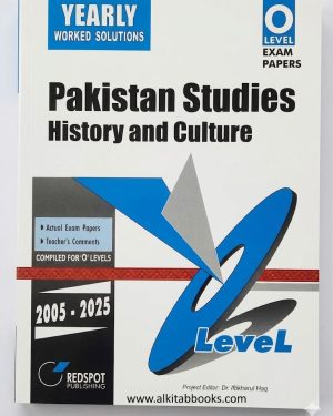 O Level Pakistan Studies History and Culture 2005-2025 Paper 1 solved past papers Redspot book cover
