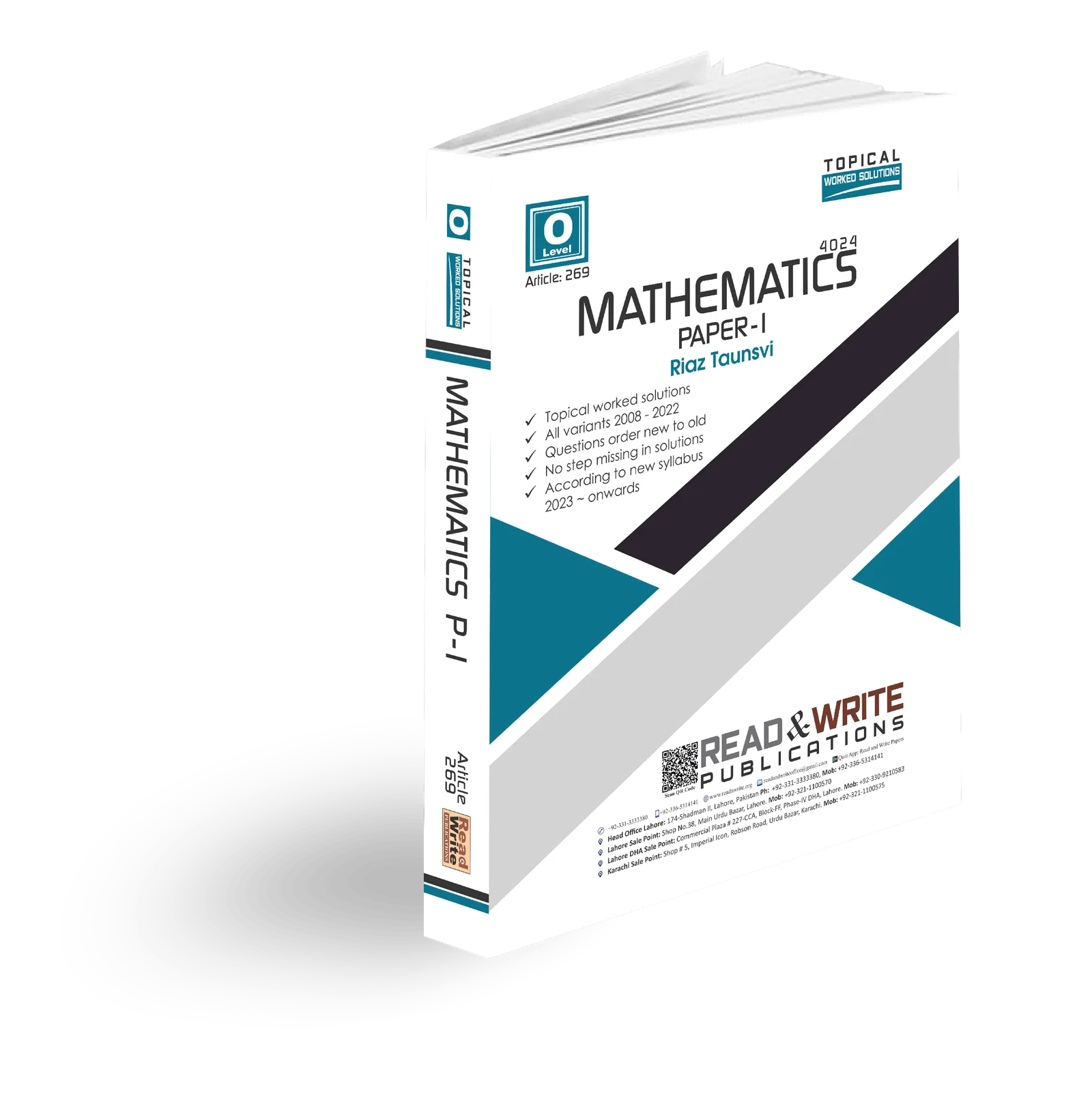 269 Mathematics O Level Paper 1 Topical Worked Solutions by Riaz Taunsvi