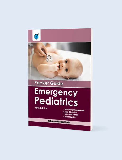 Cover of Pocket Guide Emergency Pediatrics 5th Edition by Muhammad Aslam Khichi pediatrics handbook