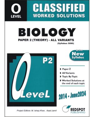 Cover of O Level Classified Biology P2 (All Variants) workbook format with worked solutions at the end of each topic