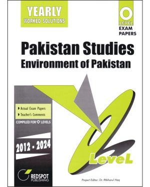 Cover of O Level Pakistan Studies (Environment of Pakistan) 2012–2024 Paper 2 with full worked solutions