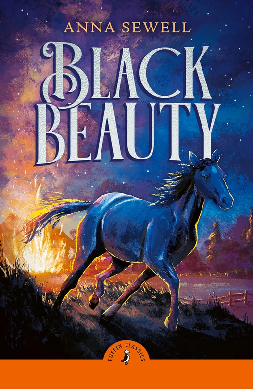 Cover of Puffin Classics: Black Beauty by Anna Sewell — a classic novel told through the eyes of a horse, celebrating compassion and kindness.