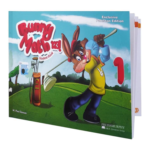 Bunny Maths 123! Student Book 1 by Paul W. Duncan – fun early math workbook for preschoolers teaching counting and number recognition