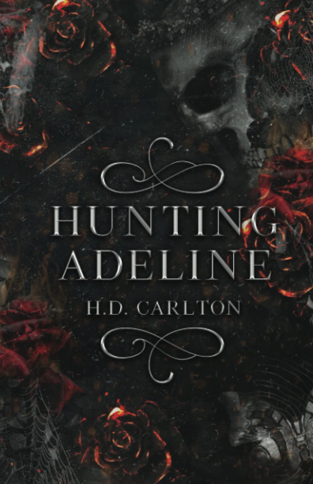 Book cover of Hunting Adeline by H.D. Carlton — dark romance sequel to Haunting Adeline and Book 2 in the Cat and Mouse Duet series.