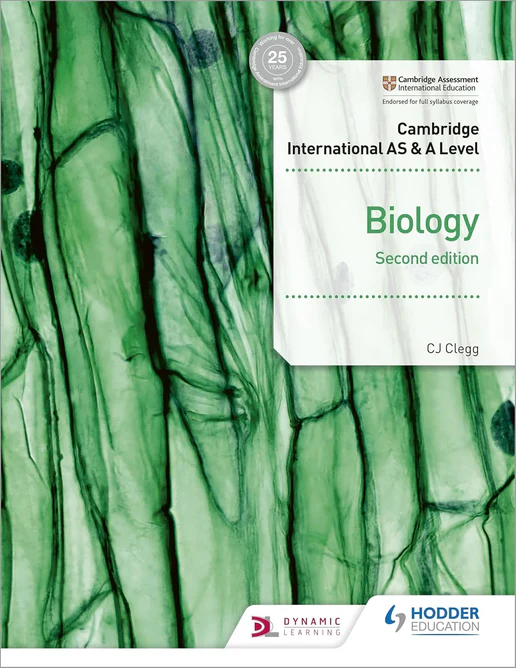 Cover of Cambridge International AS and A Level Biology Student Book (2nd Edition) by C.J. Clegg – comprehensive textbook for Cambridge 9700 Biology syllabus.