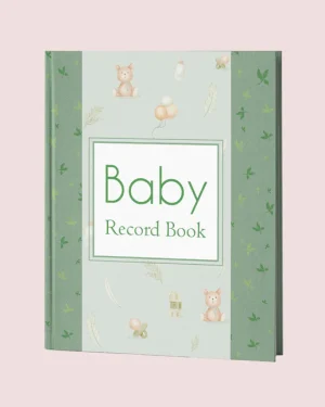 Cover of Baby Record Book by Shama Zain – keepsake baby memory album to record milestones, photos, and special moments