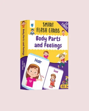 Smart Flash Cards: Body Parts and Feelings by Shama Zain – colorful educational flash card set for teaching kids body parts and emotions
