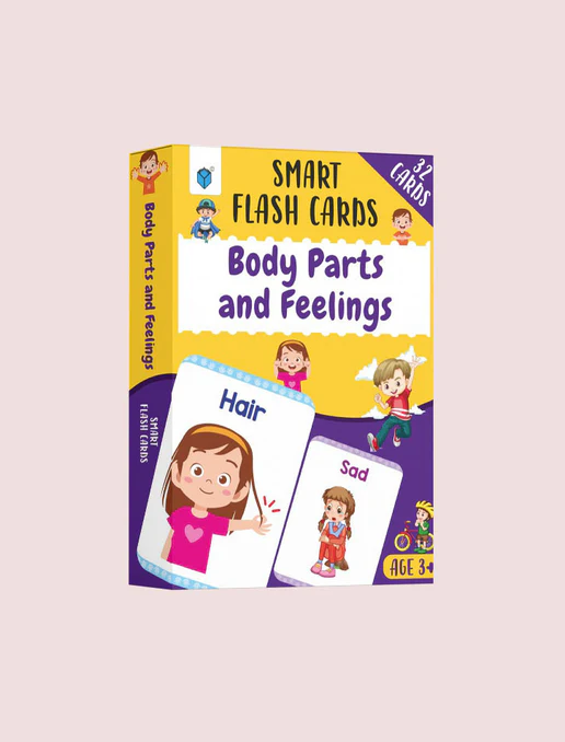 Smart Flash Cards: Body Parts and Feelings by Shama Zain – colorful educational flash card set for teaching kids body parts and emotions