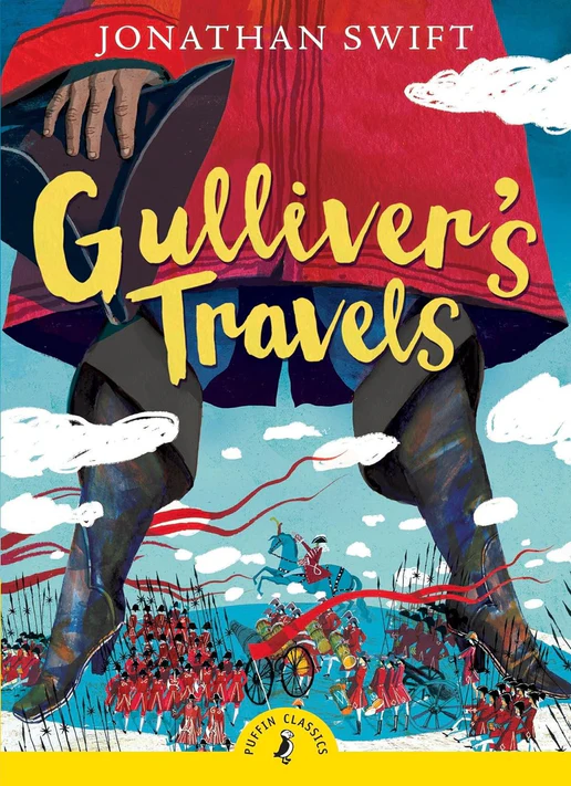Cover of Puffin Classics: Gulliver’s Travels by Jonathan Swift — a satirical adventure featuring Lemuel Gulliver’s extraordinary voyages.