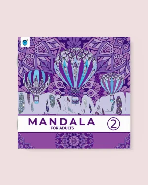 Cover of Mandala for Adults Book 2 by Nadia Nezam – relaxing and creative adult mandala colouring book for mindfulness and stress relief