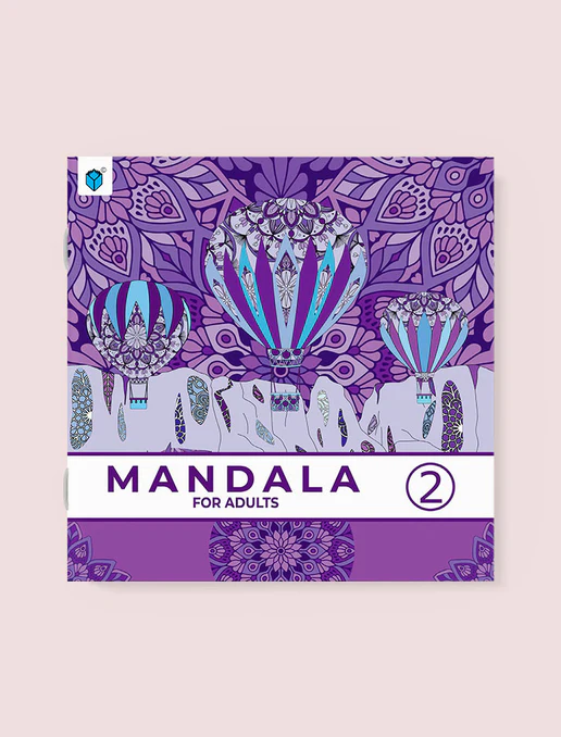 Cover of Mandala for Adults Book 2 by Nadia Nezam – relaxing and creative adult mandala colouring book for mindfulness and stress relief