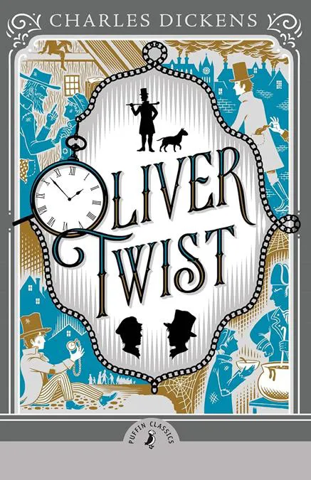 Book cover of Puffin Classics: Oliver Twist by Charles Dickens — the classic Victorian tale of an orphan’s courage, hope, and survival in London.