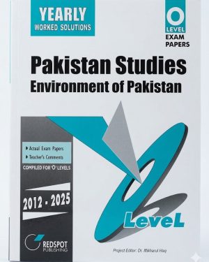 O Level Pakistan Studies Environment of Pakistan 2012-2025 Paper 2 solved past papers Redspot book cover