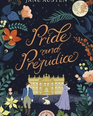 Book cover of Puffin Classics: Pride and Prejudice by Jane Austen — a timeless romance between Elizabeth Bennet and Mr. Darcy.