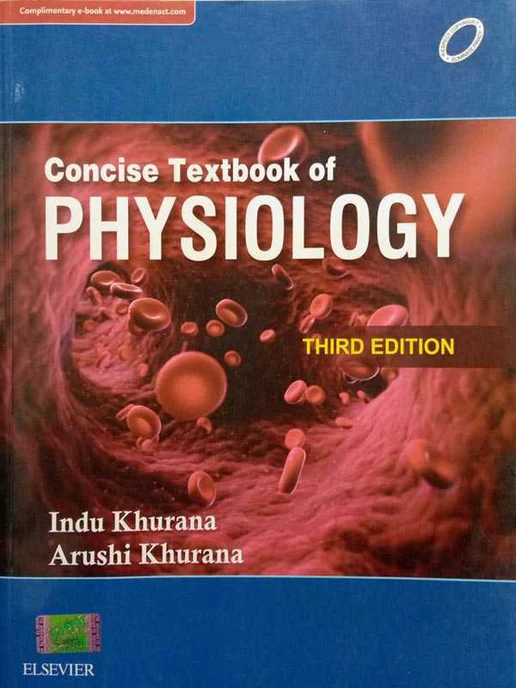 Cover of Concise Textbook of Physiology by Dr. Indu Khurana — a comprehensive and clinically oriented physiology guide for medical students.