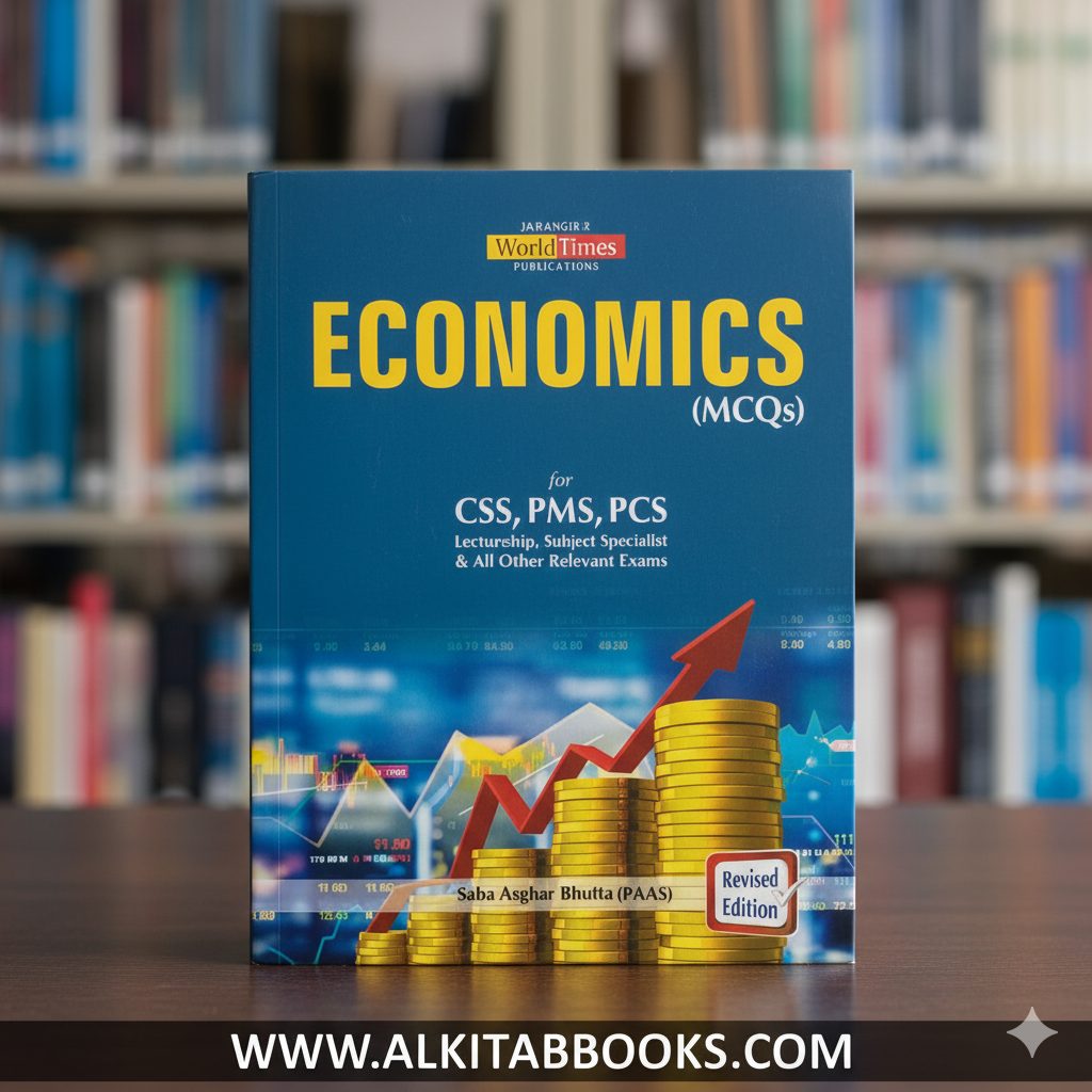 Cover of Economics MCQs by Jahangir World Times Publications – A complete MCQ guide for competitive exams.