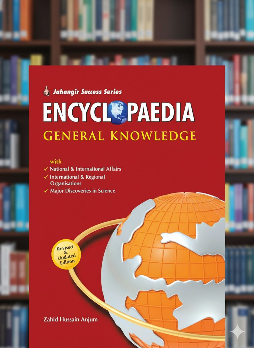 Cover of Encyclopedia of General Knowledge by Zahid Hussain Anjum – JWT, a complete guide for CSS, PMS, and competitive exams.