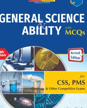 Cover of General Science & Ability with MCQs by Mian Shafiq – JWT, comprehensive study guide for CSS, PMS, and competitive exams.