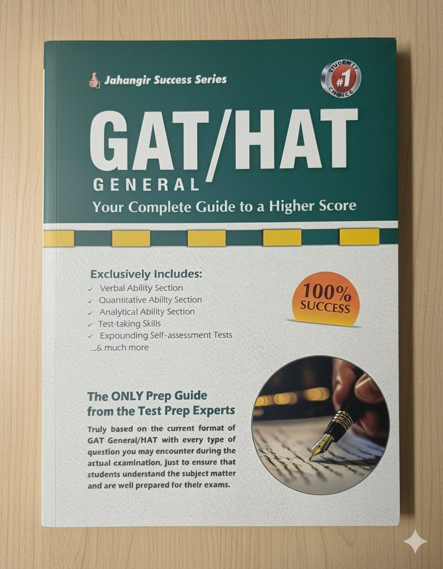Cover of GAT / HAT General 2025 Edition by Jahangir’s World Times – Comprehensive preparation guide for HEC aptitude tests with solved MCQs and practice exercises.