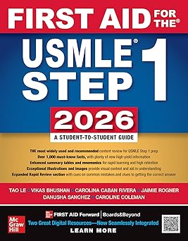 Cover of First Aid for the USMLE Step 1 2026 (36th Edition) medical exam review book.