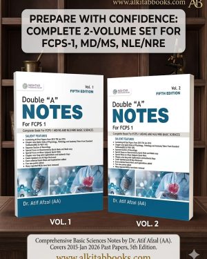 Double A Notes for FCPS Part 1 5th Edition by Dr Atif Afzal medical MCQ preparation book cover