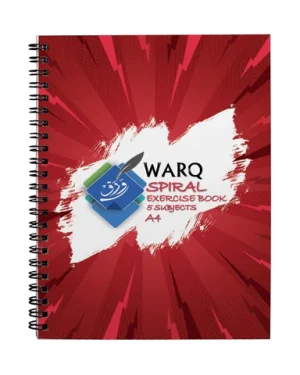 Warq Spiral 5 Subject Notebook 300 Pages Size 8 x 11.5 Inches